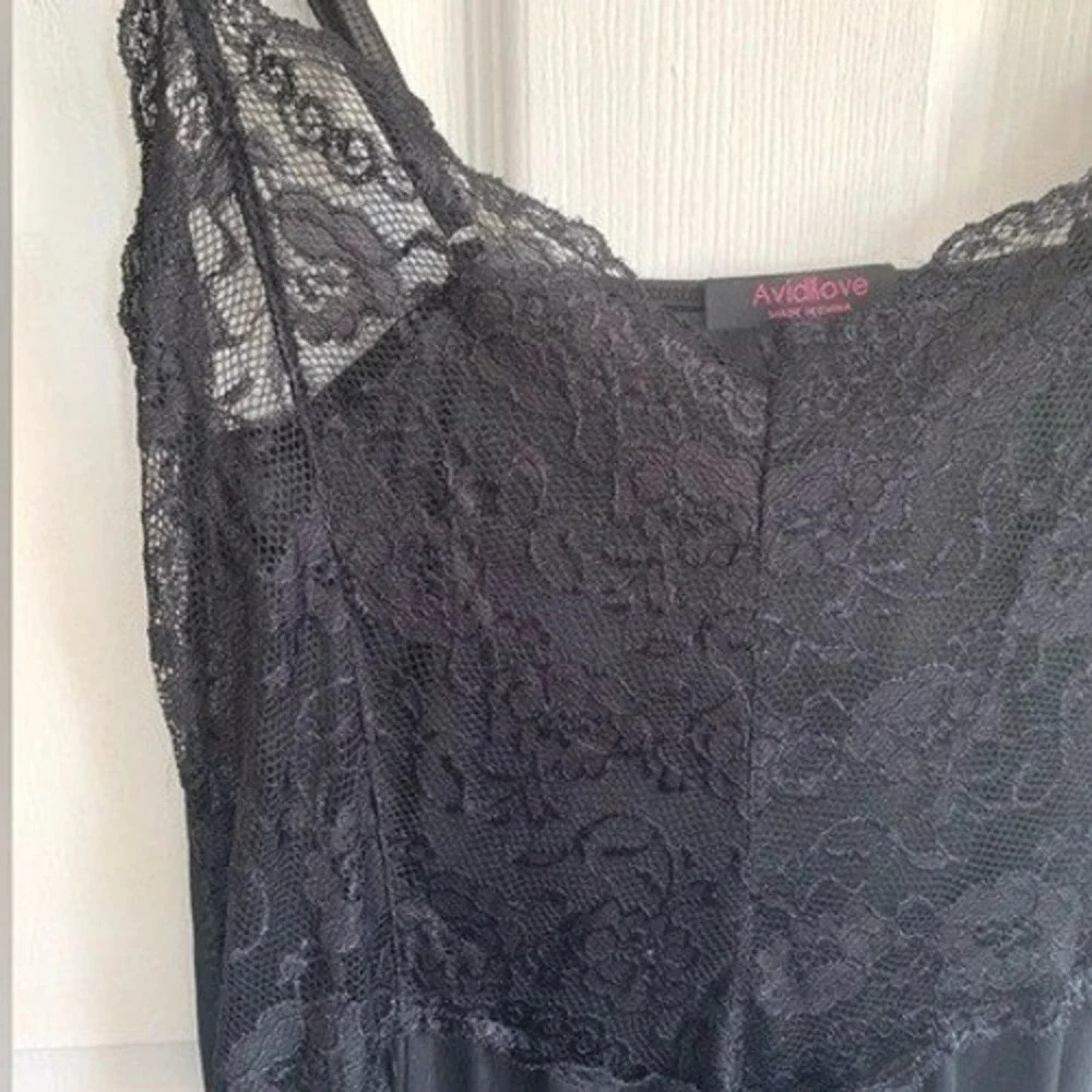 Avidlove Babydoll Chemise Womens Medium Black Lace Gothic Coquette Boudoir